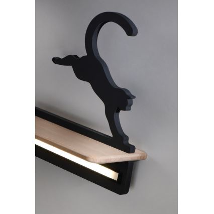 LED Detské nástenné svietidlo s poličkou JUMPING CAT LED/5W/230V, 