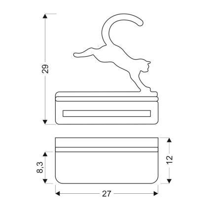 LED Detské nástenné svietidlo s poličkou JUMPING CAT LED/5W/230V, 