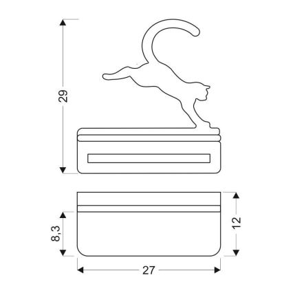 LED Detské nástenné svietidlo s poličkou JUMPING CAT LED/5W/230V, FSC certifikované