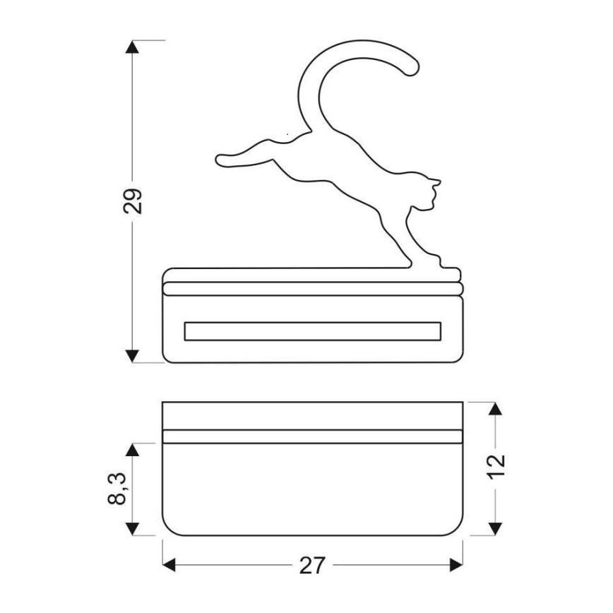LED Detské nástenné svietidlo s poličkou JUMPING CAT LED/5W/230V, 
