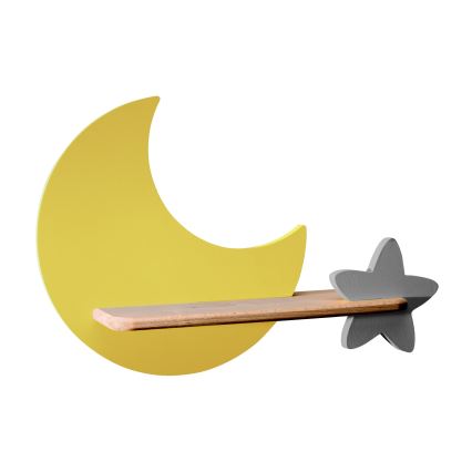 LED Detské nástenné svietidlo s poličkou MOON LED/5W/230V, 