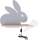 LED Detské nástenné svietidlo s poličkou RABBIT LED/4W/230V šedá/biela/dřevo, 