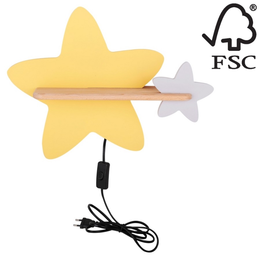 LED Detské nástenné svietidlo s poličkou STAR LED/5W/230V, 