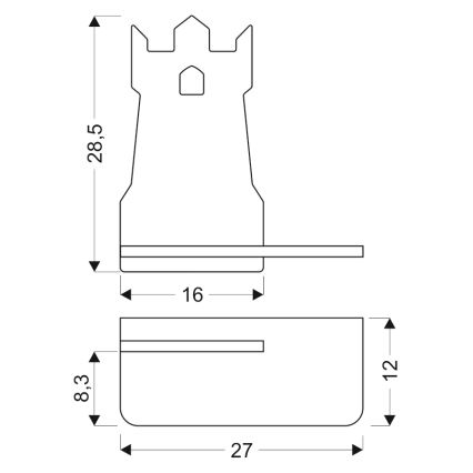 LED Detské nástenné svietidlo s poličkou TOWER LED/4W/230V čierna/drevo, FSC certifikované