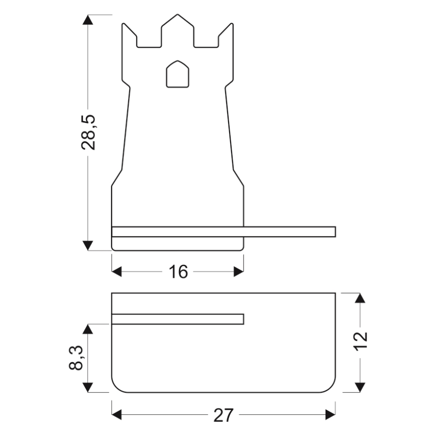 LED Detské nástenné svietidlo s poličkou TOWER LED/4W/230V čierna/dřevo, 