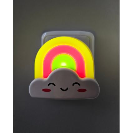 LED Detské nočné svetlo LED/0,5W/230V dúha
