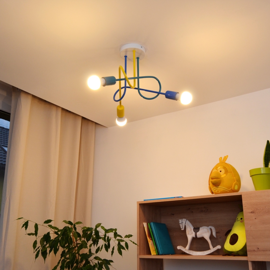 LED Detský prisadený luster OXFORD 3xE27/15W/230V