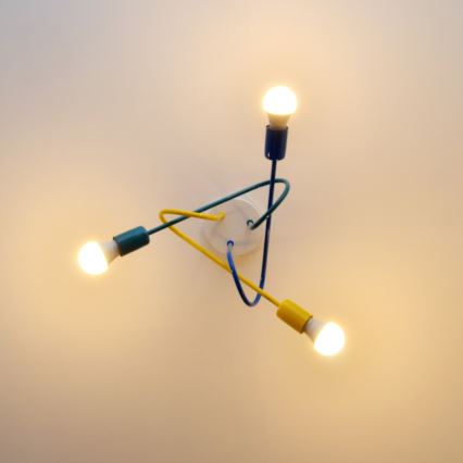 LED Detský prisadený luster OXFORD 3xE27/15W/230V