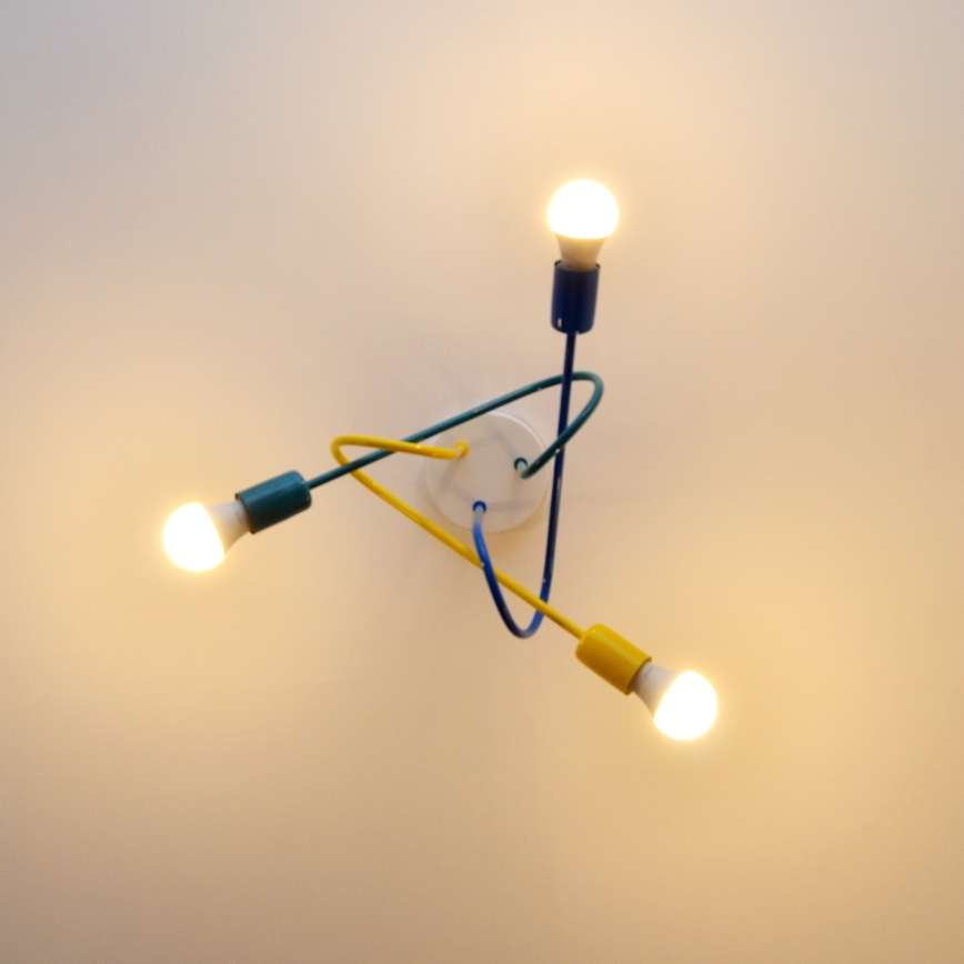 LED Detský prisadený luster OXFORD 3xE27/15W/230V