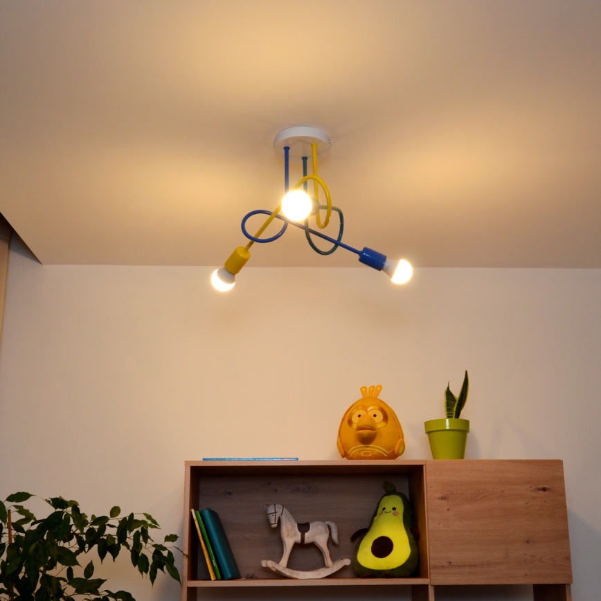 LED Detský prisadený luster OXFORD 3xE27/15W/230V