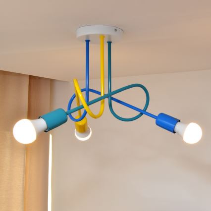LED Detský prisadený luster OXFORD 3xE27/15W/230V