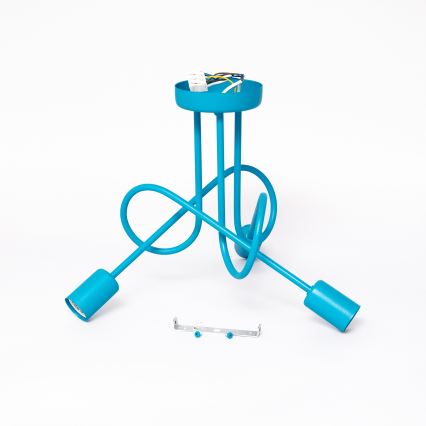 LED Detský prisadený luster OXFORD 3xE27/15W/230V modrý