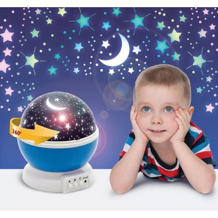 LED Detský projektor 4W/5V/4xAAA