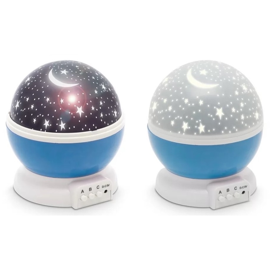 LED Detský projektor 4W/5V/4xAAA