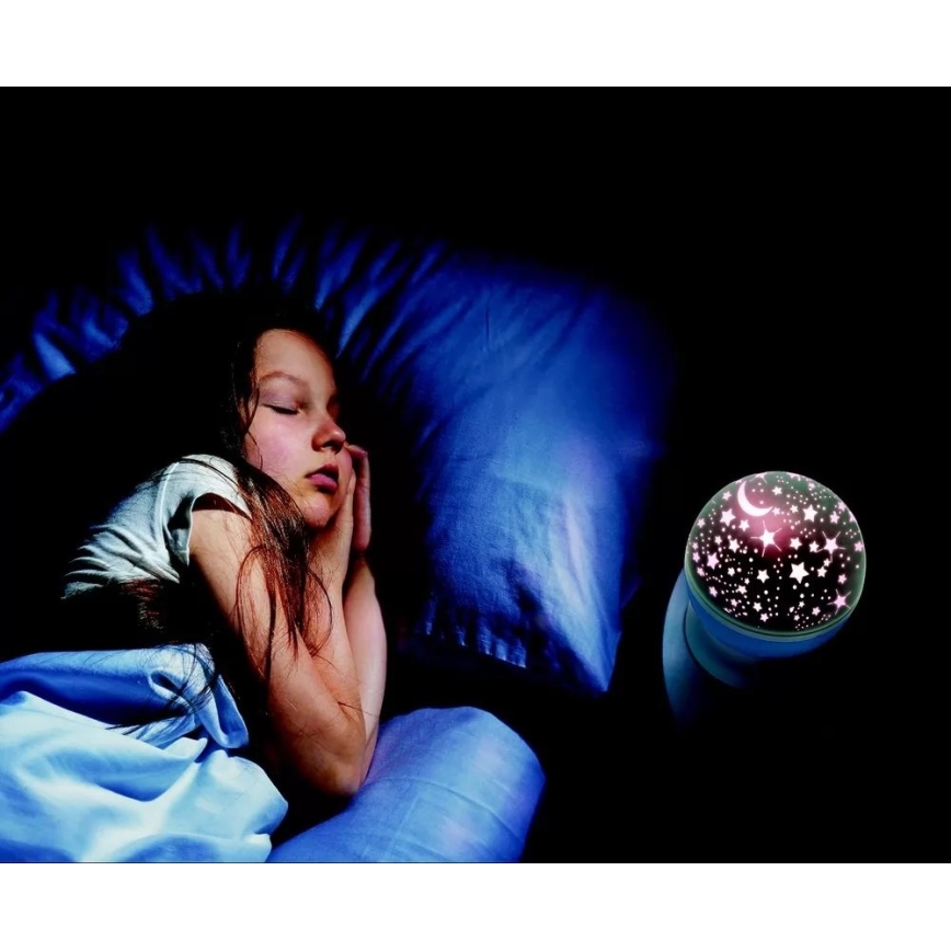 LED Detský projektor 4W/5V/4xAAA