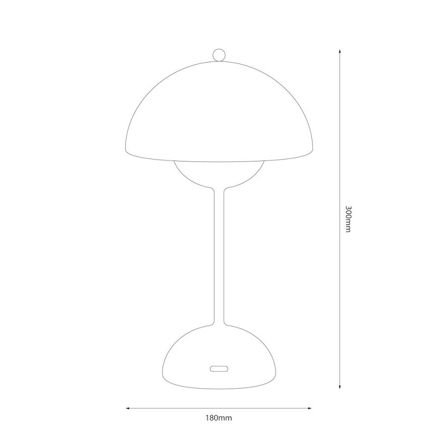 LED dobíjateľná dotyková stolná lampa COSTA LED/3W/5V 2400 mAh 3000-6000K čierna