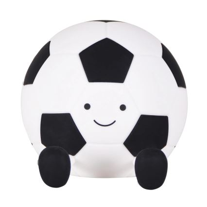 LED Stmievaťelná detská dotyková lampa FUTBAL LED/2W/5V USB 1200 mAh biela/čierna