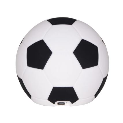 LED Stmievaťelná detská dotyková lampa FUTBAL LED/2W/5V USB 1200 mAh biela/čierna
