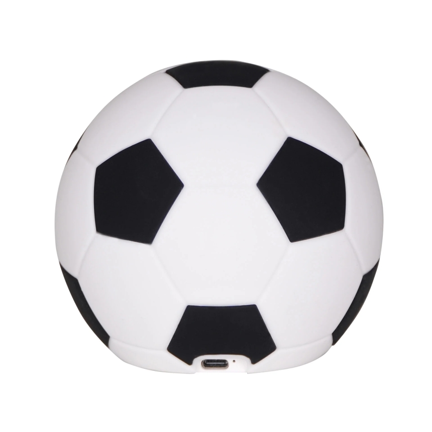 LED Stmievaťelná detská dotyková lampa FUTBAL LED/2W/5V USB 1200 mAh biela/čierna