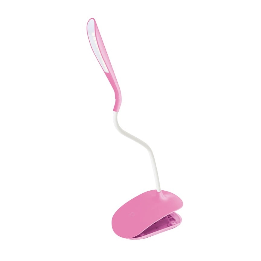 LED Dotyková stmievateľná stolná lampa s klipom LED/3,5W/230V ružová