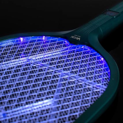 LED Elektrický lapač hmyzu 2v1 s LCD displejom 1200 mAh/5V zelená