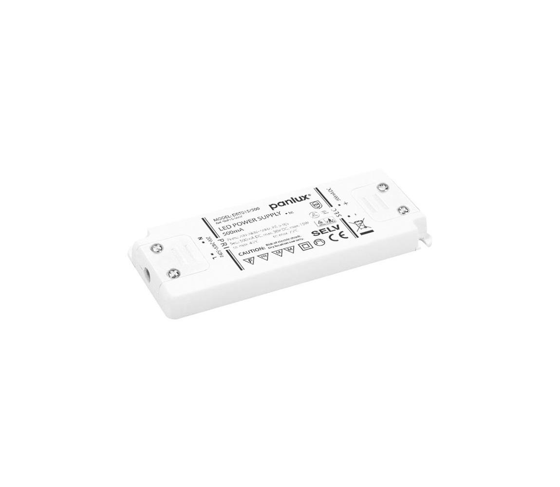 LED elektronický transformátor 15W/230V/500mA DRT015/500