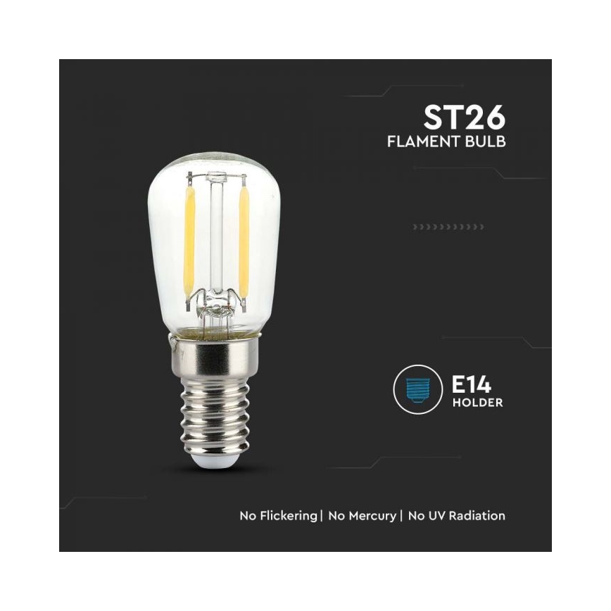 LED filamentová žiarovka ST26 E14/2W/230V 3000K
