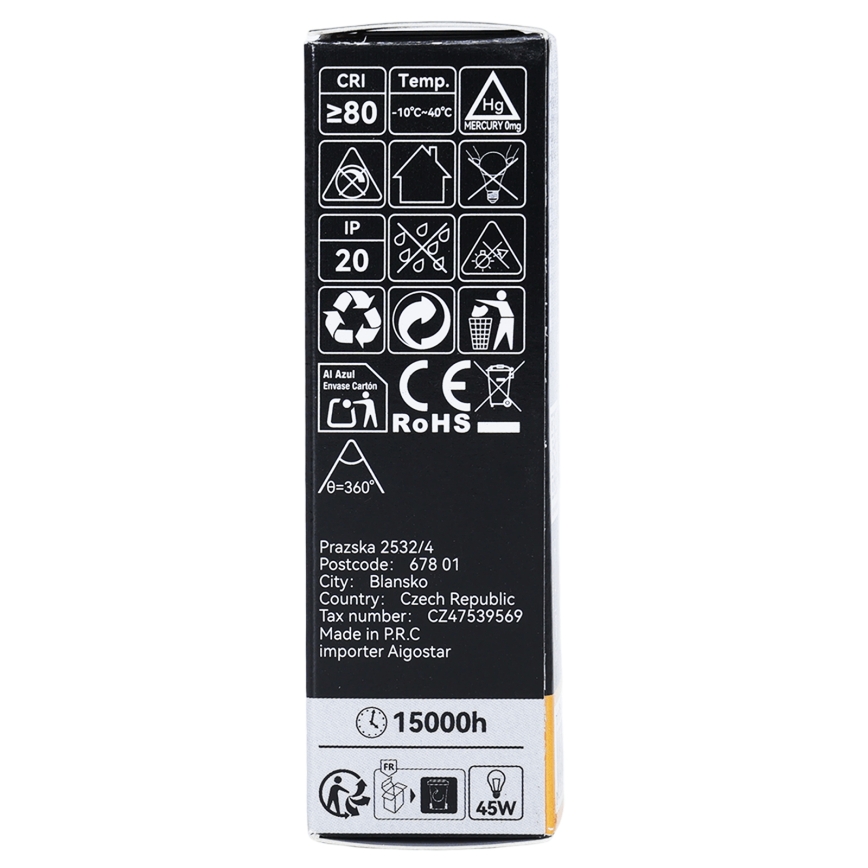 LED filamentová žiarovka T25 E14/6W/230V 3000K - BRILAGI