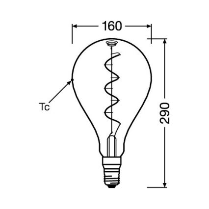 LED filamentová žiarovka VINTAGE E27/4W/230V 1800K - Osram