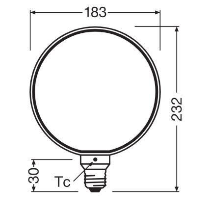 LED stmievateľná žiarovka VINTAGE FILAMENT E27/4W/230V 1800K - Osram