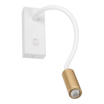 LED flexibilná lampička TONIL LED/3,3W/230V biela/zlatá