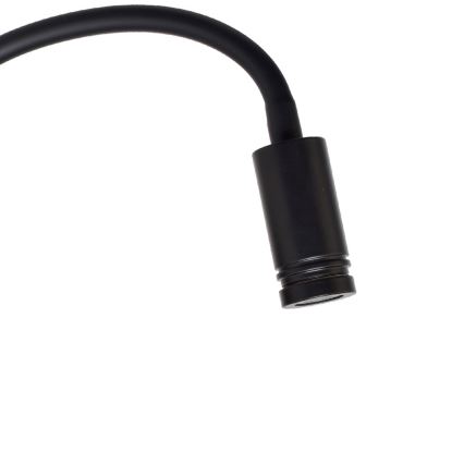 LED Flexibilná nástenná lampička BASE 1xLED/8W+1xLED/2W/230V čierna/strieborná