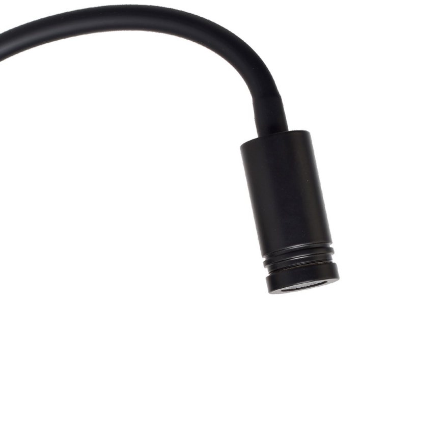LED Flexibilná nástenná lampička BASE 1xLED/8W+1xLED/2W/230V čierna/strieborná
