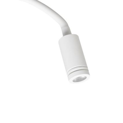 LED Flexibilná nástenná lampička s USB BASE 1xLED/8W+1xLED/2W/230V biela