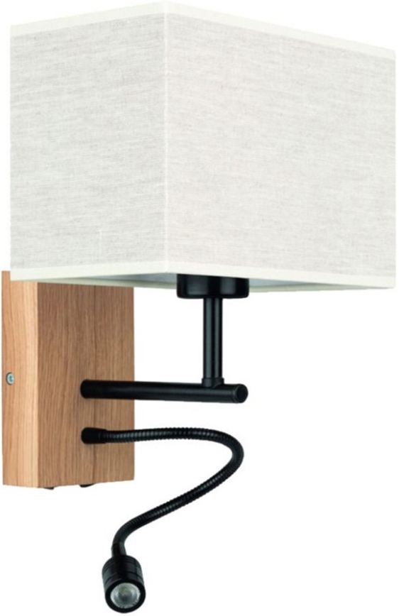 LED Flexibilné svietidlo BOHO 1xE27/25W + LED/1W/230V dub