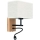 LED Flexibilné svietidlo BOHO 1xE27/25W + LED/1W/230V dub