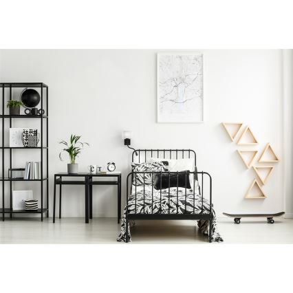 LED Flexibilné svietidlo POLO 1xE27/40W+LED/2W 230V čierna
