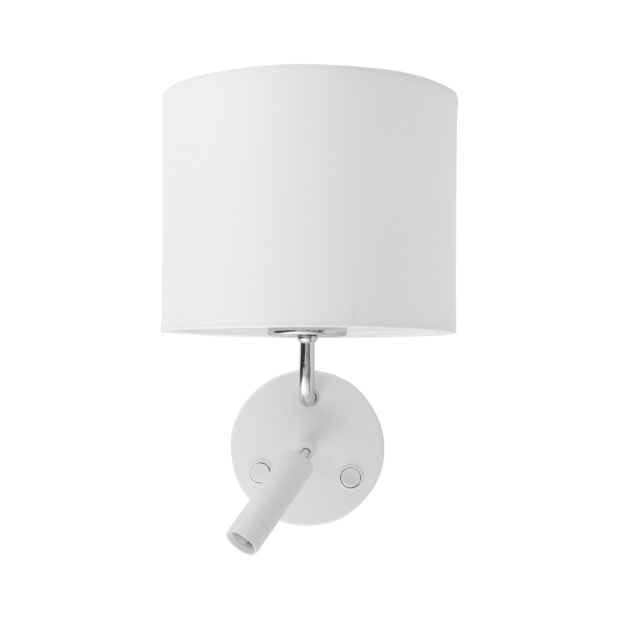 LED Flexibilné svietidlo RICHI 1xE27/15W/230V + LED/3W/230V biela