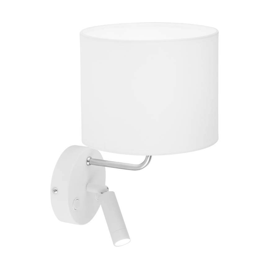 LED Flexibilné svietidlo RICHI 1xE27/15W/230V + LED/3W/230V biela