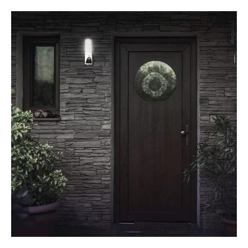 LED Inteligentná vonkajšia kamera so svetlom GoSmart LED/12W/230V 3200K IP65 Wi-Fi Tuya biela