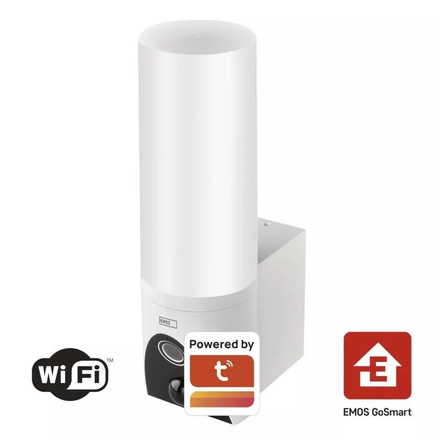LED Inteligentná vonkajšia kamera so svetlom GoSmart LED/12W/230V 3200K IP65 Wi-Fi Tuya biela