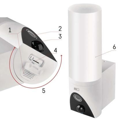 LED Inteligentná vonkajšia kamera so svetlom GoSmart LED/12W/230V IP65 Wi-Fi Tuya biela