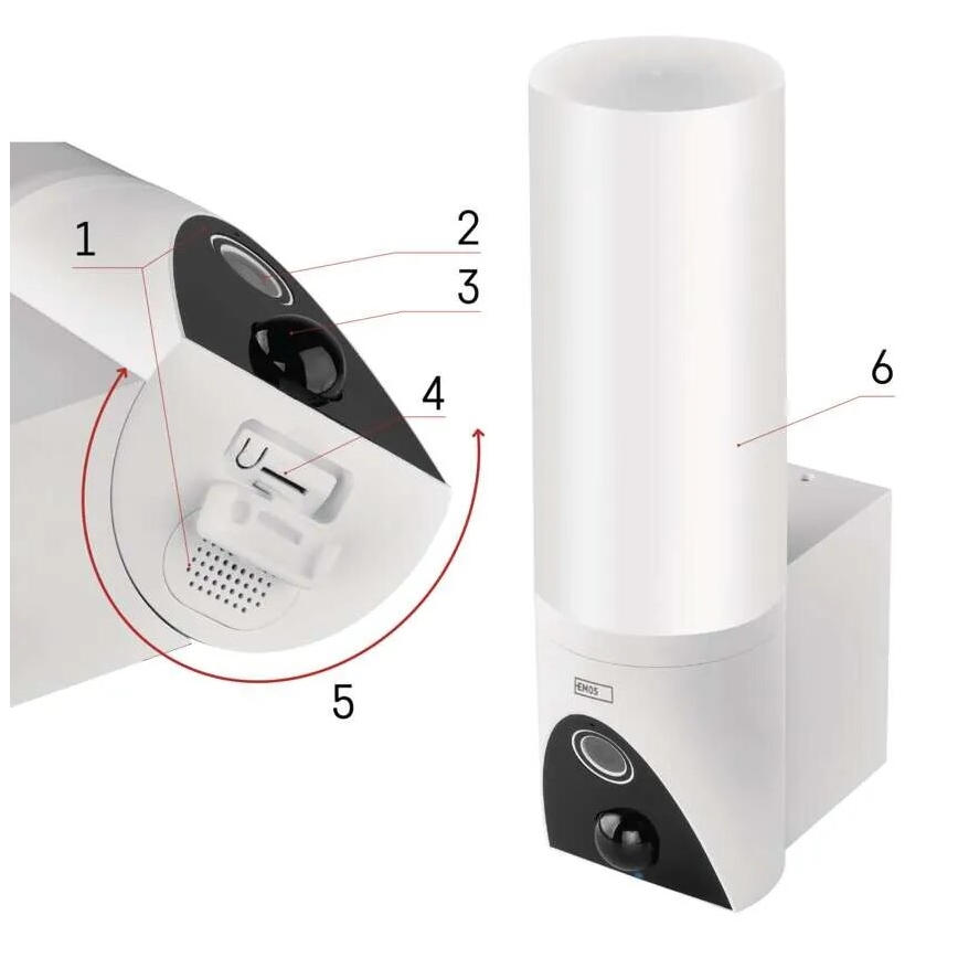 LED Inteligentná vonkajšia kamera so svetlom GoSmart LED/12W/230V IP65 Wi-Fi Tuya biela