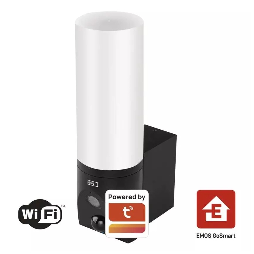 LED Inteligentná vonkajšia kamera so svetlom GoSmart LED/12W/230V 3200K IP65 Wi-Fi Tuya čierna