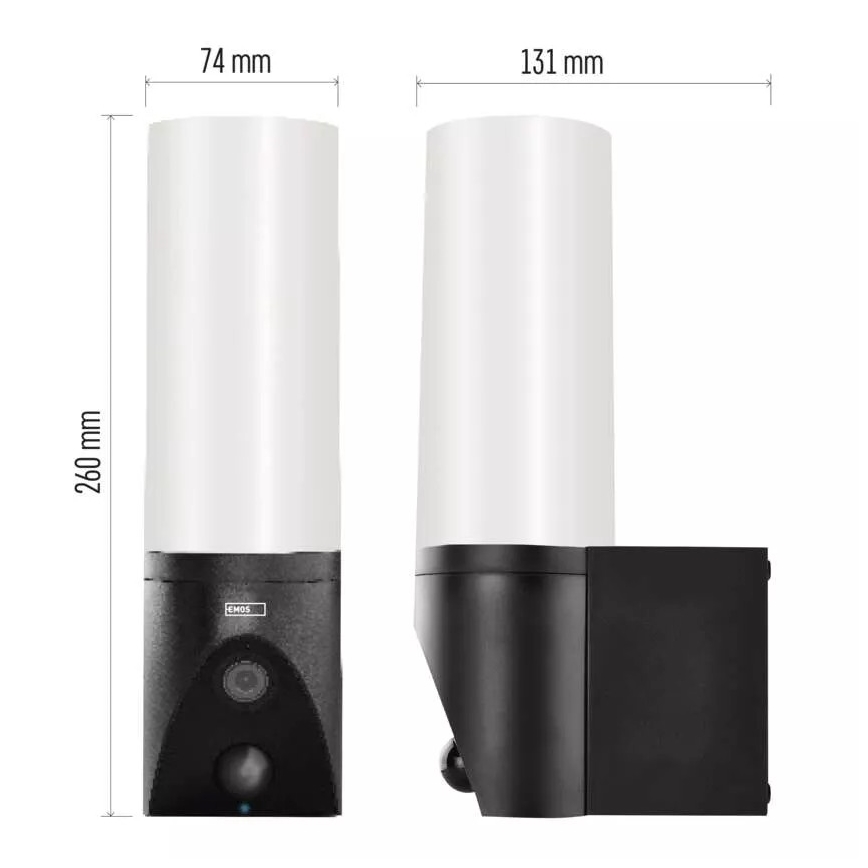 LED Inteligentná vonkajšia kamera so svetlom GoSmart LED/12W/230V 3200K IP65 Wi-Fi Tuya čierna