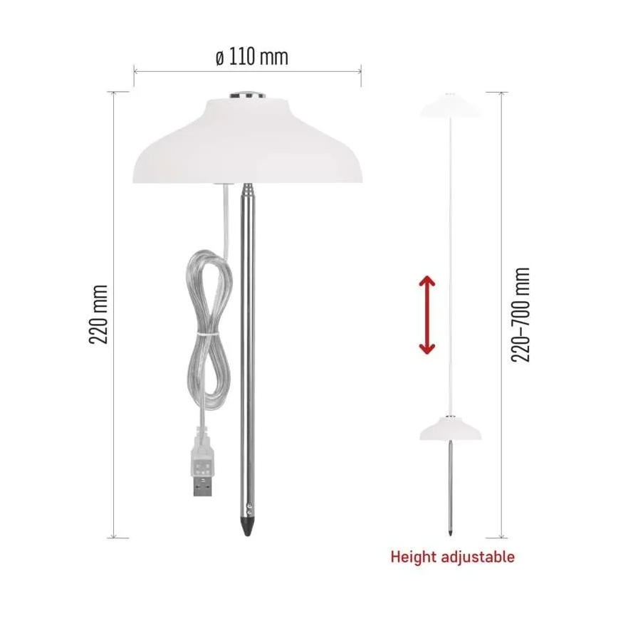LED interiérové svietidlo pre pestovanie rastlín GROW LED/5W/5V