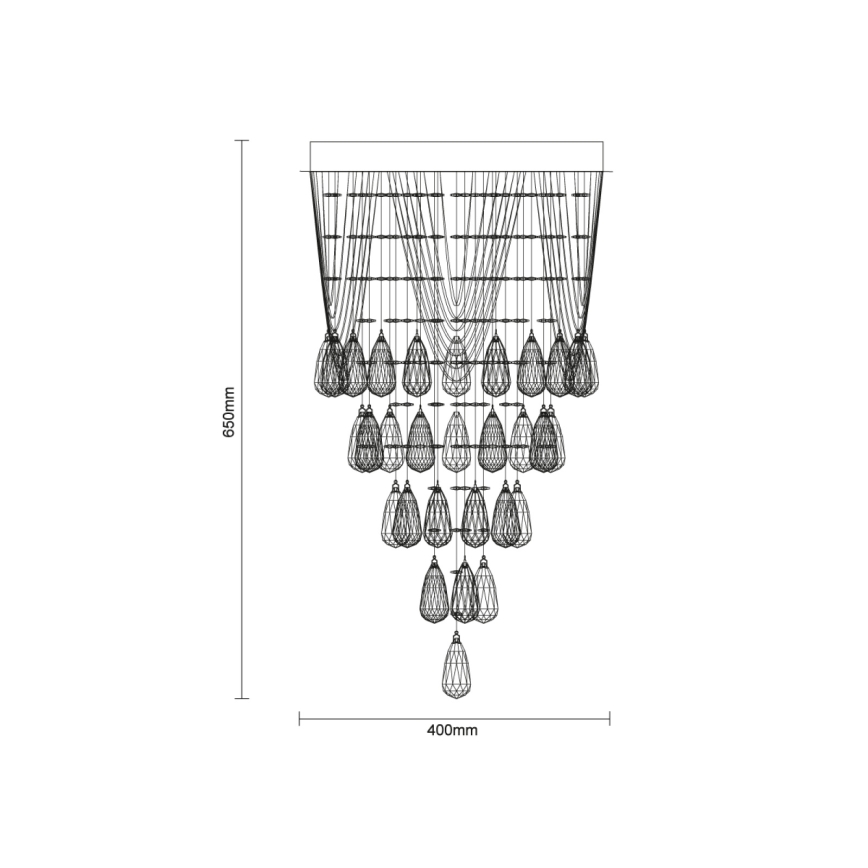 LED krištáľové stropné svietidlo MAJURO LED/30W/230V pr. 40 cm lesklý chróm + diaľkové ovládanie