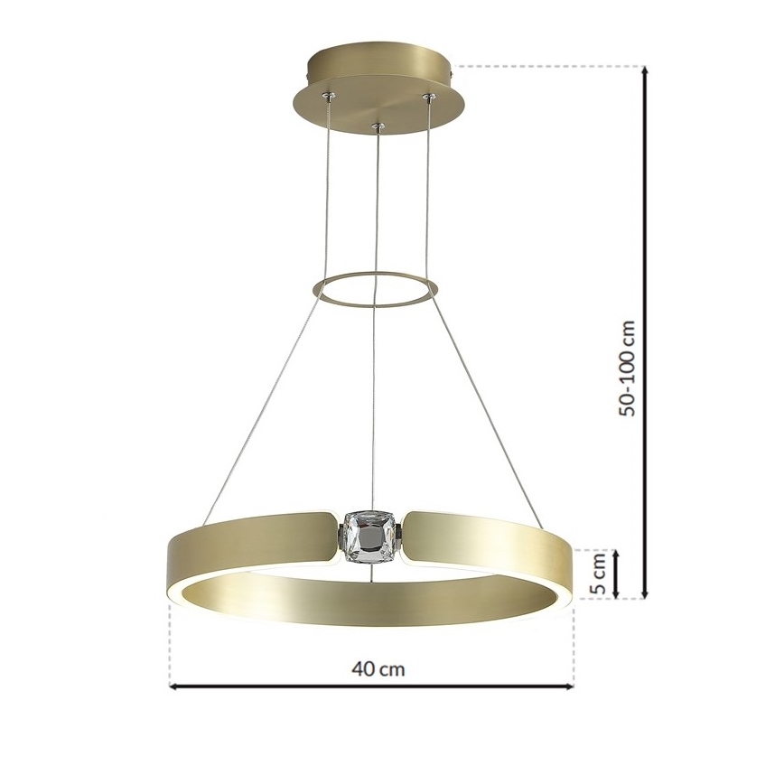 LED Krištáľový luster na lanku SIRIUS LED/26W/230V