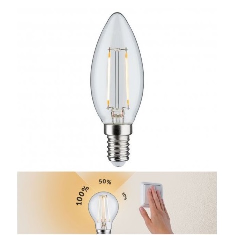 LED Krokovo stmievateľná žiarovka E14/2,5W/230V 2700K - Paulmann 28572