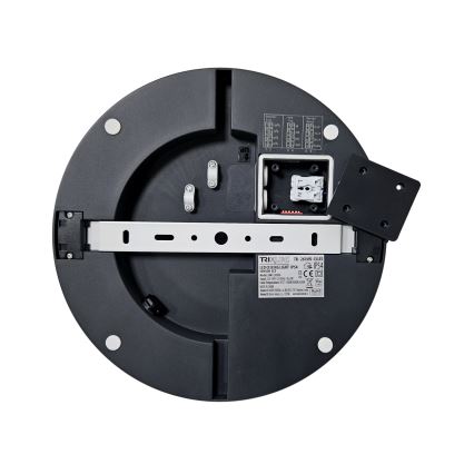 LED Kúpeľňové stropné svietidlo so senzorom ELLÉ LED/24W/230V 3000/4000/6500K pr. 26 cm IP54 antracit